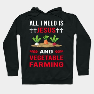 I Need Jesus And Vegetable Farming Farm Farmer Hoodie